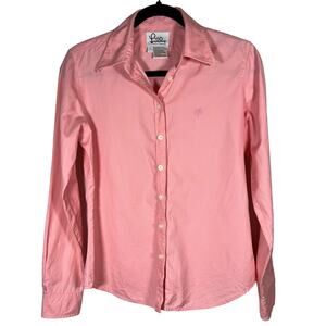 Vintage Lilly Pulitzer Long Sleeve Button Up Shirt Pink Size 6